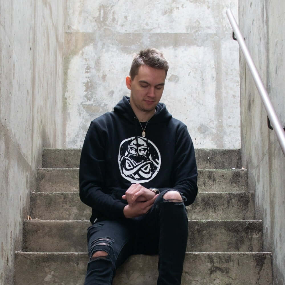 Essential ENCELADUS Black Hoodie - Regular fit